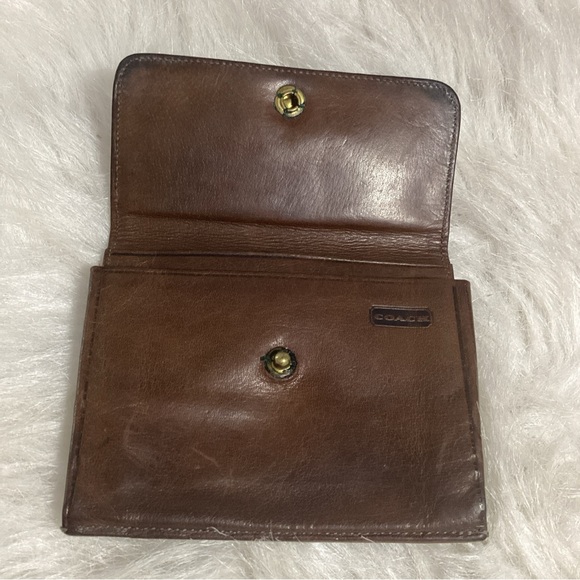 Super Rare Vintage Coach Unisex Wallet w/ Original Care Booklet Buffalo Leather - Picture 7 of 10